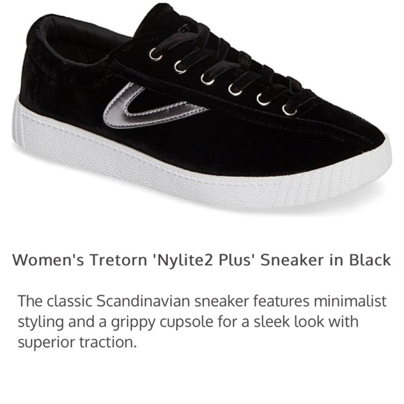 Tretorn nylite Black Velvet lace up sneakers 6 - Picture 1 of 8